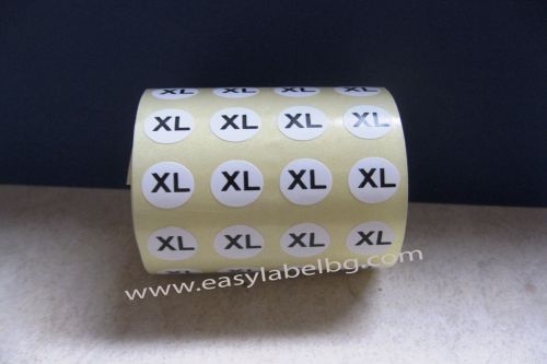Етикети за РЪСТОВИ МАРКИ XL, бели с черен надпис, Ø10mm