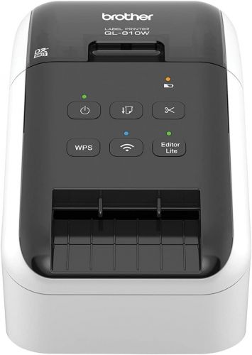 Етикетен принтер QL-810W с USB, Wi-Fi и AirPrint. Печат в червено и черно. Печат с ширина до 62mm.