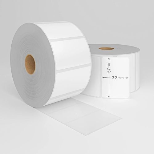 Direct Thermal Labels, white, 57mm x 32mm /1/ 1 000, core Ø25mm
