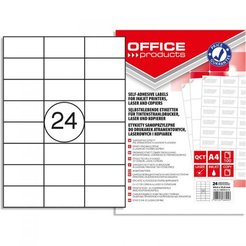 SELF-ADHESIVE LABELS Office Products, 64.6mm x 33.8mm