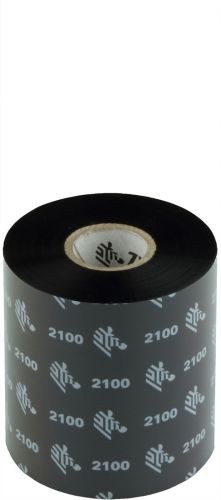 Термотрансферна лента Zebra 2100 Wax High Performance 02100BK08045, Черна, 80mm x 450m