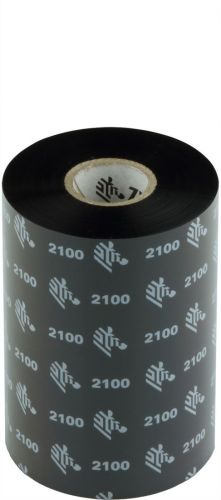 Genuine Zebra 2100 Wax High Performance Ribbon 02100BK10645, Black, 106mm x 450m