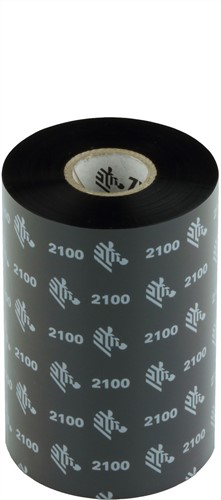 Genuine Zebra 2100 Wax High Performance Ribbon 02100BK11045, Black, 110mm x 450m