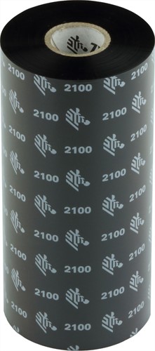 Термотрансферна лента Zebra 2100 Wax High Performance 02100BK15645, Черна, 156mm x 450m