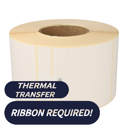 Zebra Z-Perform 1000T (3004645) Compatible, Eco, 100mm x 100mm, 1 600 Labels, 76mm Core, White, Permanent