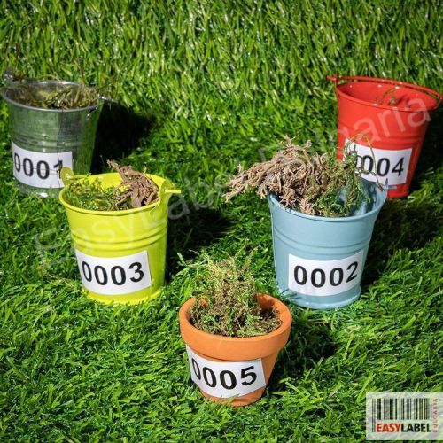 White with Black Numbers Inventory Label Stickers, Consecutive Numbers 28mm x 16mm, 1 000 Labels on a Roll 