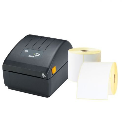 Shipping labels set, Zebra ZD230d + 2 rolls of shipping labels (105mm x 148mm)