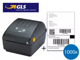 GLS Комплект етикети за Товарителници - Принтер Zebra ZD220D + 1 000 етикети 105m x 148mm