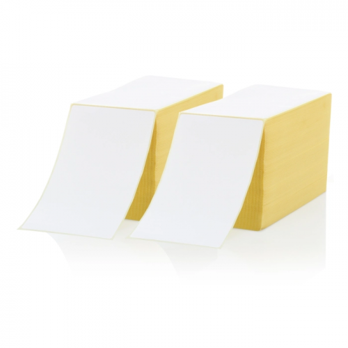FanFold 100mm x 150mm Direct Thermal Labels - Perforated, 1 000
