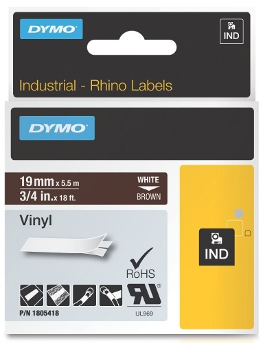 Dymo RhinoPRO 1805421 - 19mm X 5,5m Лилав Винил/Бял Надпис