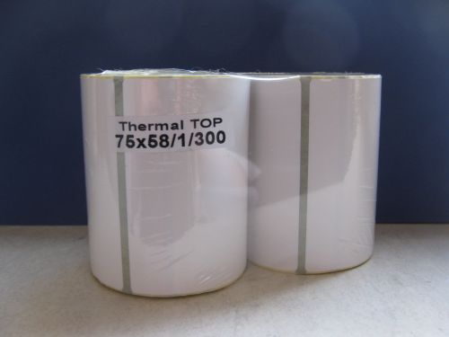 Термодиректни етикети DATECS, бели, 75mm X58mm, Thermal top