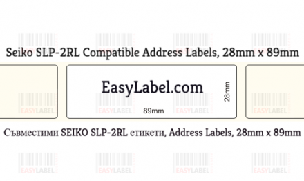 Етикети SEIKO SLP-2RL, 28mm x 89mm, бели