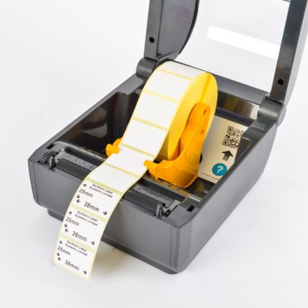 Direct Thermal Label Permanent Adhesive 38mm x 25mm 2,000 per roll For Small Desktop Label Printers