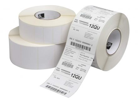 800294-605 - Zebra Thermal Transfer Economy Paper Labels 102mm x 152mm, perforated between each label, 475 Labels Per Roll, 1 Roll/Box, core 25mm, original