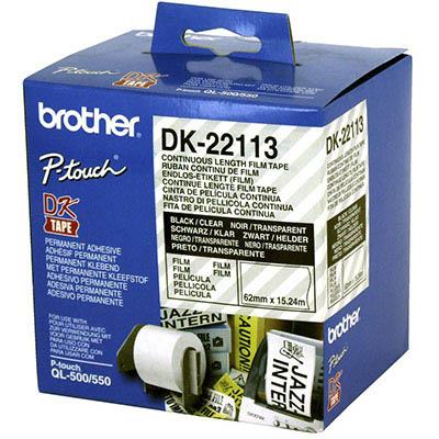 Прозрачна непрекъсната лента Brother DK-22113, 62mm x 15.24m 