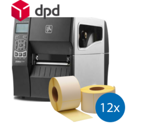Стартов пакет DPD - Принтер Zebra ZD220D + 12 ролки етикети 100m x 150mm,  3 600