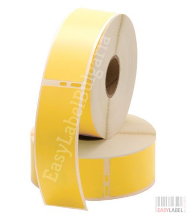Жълти термодиректни самозалепващи етикети на ролка, 36mm x 89mm /1/ 260, Ø25mm 