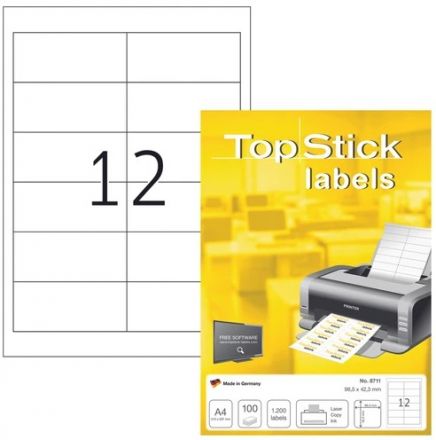 Самозалепващи етикети TopStick 8711, 96.5mm x 42.3mm