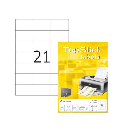 Самозалепващи етикети TopStick 8708, 70mm x 42,3mm