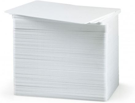 Бели пластмасови Zebra Premier PVC карти CR80, 30mil, 500 бр.