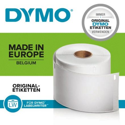Етикети Dymo Authentic 11356, 41mm x 89mm, бели