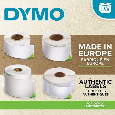 DYMO Authentic LabelWriter Return Address Labels | 28 mm x 89mm | Self-Adhesive | Roll of 130 Self-Adhesive Labels | for LabelWriter Label Makers | Made in Europe