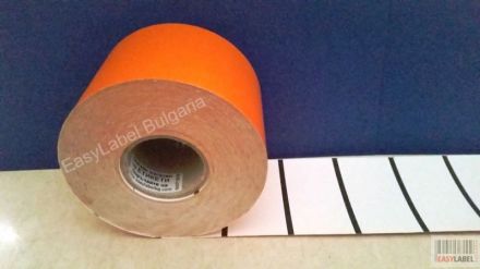Етикети за стелажи от термодиректен картон, 70mm х 38mm, 1 000 бр., оранжеви