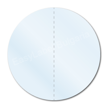 Бели кръгли самозалепващи PVC етикети,  диаметър Ø30mm, 500 бр. 