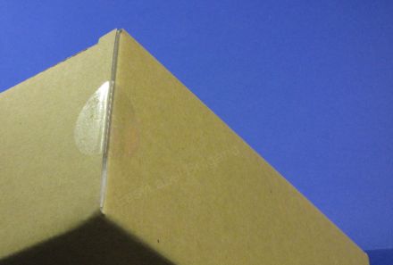 Прозрачен самозалепващ се кръгъл стикер от PVC фолио, Ø30mm, 6 000 бр., без черна марка (репер) - с перфорация