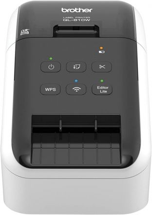 Етикетен принтер QL-810W с USB, Wi-Fi и AirPrint. Печат в червено и черно. Печат с ширина до 62mm.
