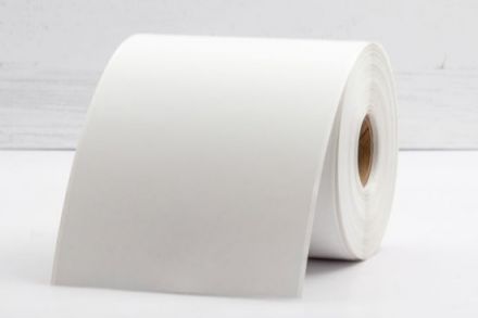 Бяла термотрансферна непрекъсната хартиена лента, 50mm x 40m, Ø25, 15 ролки