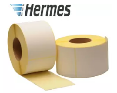 Бели термо етикети за Товарителници Hermes, 102mm x 210mm, ECO, 640 етикета, шпула 76mm
