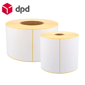 Бели термо етикети за Товарителници DPD, 102mm x 210mm, ECO, 210 етикета, шпула 25mm