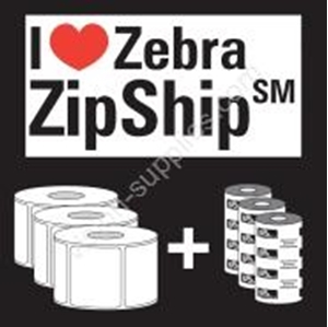 Комплект Етикети + ТТ Лента Zebra логистични етикети с перфорация, 101.6mm x 152.4mm, шпула 25mm, 1 425