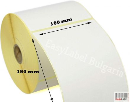 Логистични термодиректни етикети, 100mm x 150mm, 250 бр., шпула Ø40mm