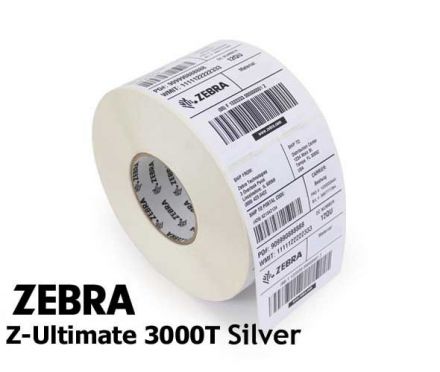 3006628 Zebra Z-Ultimate 3000T сребърен полиестерен етикет 70mm x 32mm
