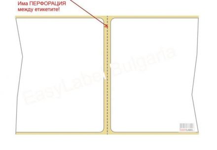 С перфорация - Бели термо етикети за Товарителници DPD, 102mm x 210mm, ECO, 210 етикета, шпула 25mm