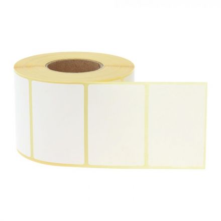 Self-adhesive labels on rolls, white, 60mm x 25mm, 2 000, Ø40mm 