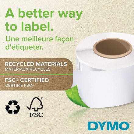 DYMO Authentic LabelWriter Return Address Labels | 28 mm x 89mm | Self-Adhesive | Roll of 130 Self-Adhesive Labels | for LabelWriter Label Makers | Made in Europe