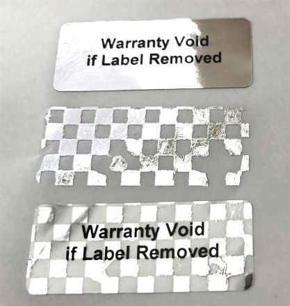 Seal  Labels Silver Checkerboard 50.8mm x 25.4mm, 200