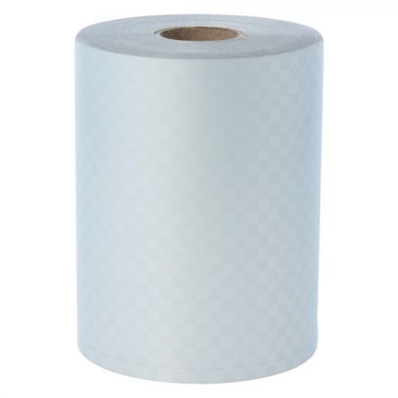 Continuous Matt Silver Polyester Roll, Seal Checkerboard, Permanent Adhesive, 100mm x 40m