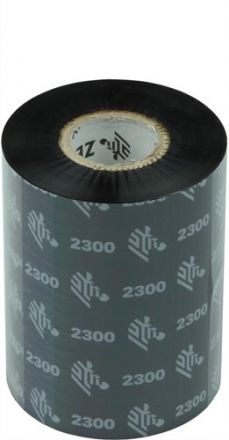 Термотрансферна лента Zebra 2300 Wax 02300BK08330, Черна, 83mm x 300m