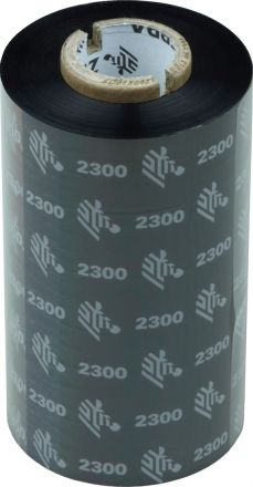 Термотрансферна лента Zebra 2300 Wax 02300GT11030, Черна, 110mm x 300m