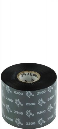 Термотрансферна лента Zebra 2300 Wax 02300BK06045, Черна, 60mm x 450m