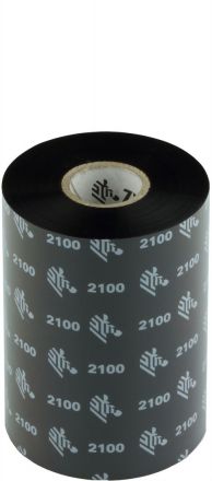 Термотрансферна лента Zebra 2100 Wax High Performance 02100BK10245, Черна, 102mm x 450m