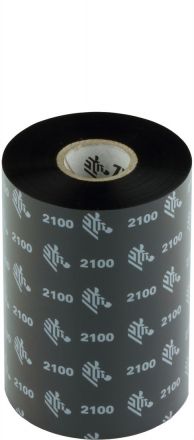 Термотрансферна лента Zebra 2100 Wax High Performance 02100BK10645, Черна, 106mm x 450m