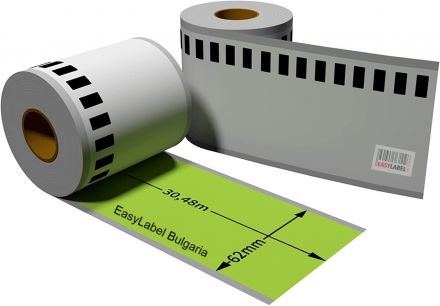 Зелена непрекъсната хартиена лента 62mm x 31m