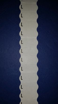 Етикети за маркиращи клещи, двуредови, с надпис "L", 26mm X 12mm