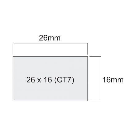 Етикети за маркиращи клещи, двуредови, бели, 26mm X 16mm