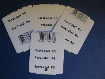Eтикети за дрехи от картон, напечатани, 48mm X 60mm